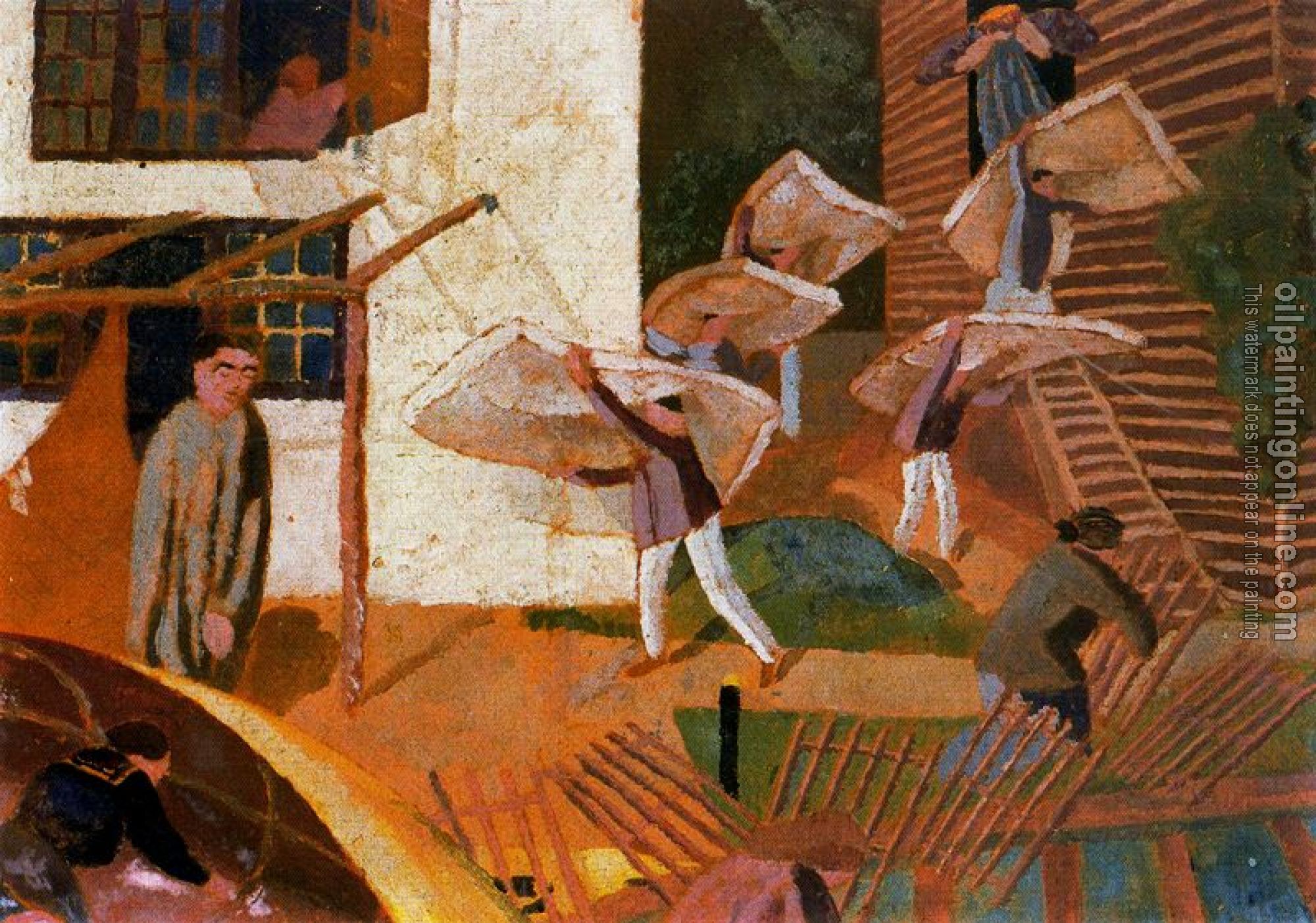 Stanley Spencer - Carrying Mattresses